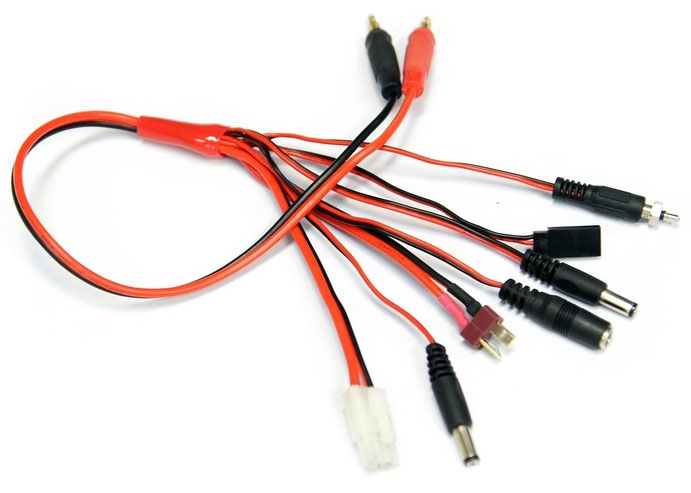 Мультикабель для зарядки Cable 4.0mm to Deans/Futaba/Glow/Tamiya/TX (RK-K-028) (нажмите для увеличения)