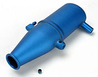 Traxxas Aluminum Tuned Pipe Dual Chamber Blue Anodized Revo