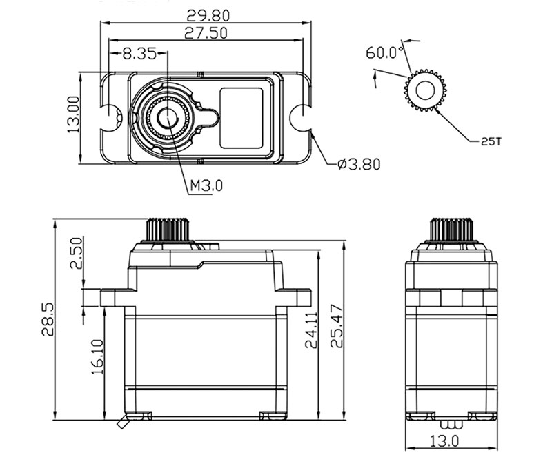 Сервопривод PowerHD TR-4 HV Waterproof Metal Gear Mini Servo (PHD-TR-4) (нажмите для увеличения) Сервопривод PowerHD TR-4 HV Waterproof Metal Gear Mini Servo (PHD-TR-4) (нажмите для увеличения)