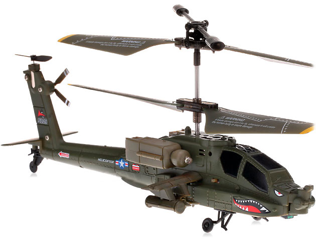 Радиоуправляемый вертолет Syma S109G Apache AH-64 Micro Helicopter with Gyro (SYMA-S109G) (нажмите для увеличения)