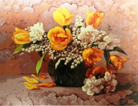 Vase with Tulips - Painting By Numbers 40x50cm (  )