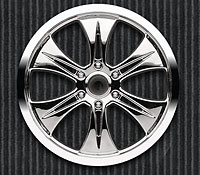 Velocity 6 3.8in 40 Series Chrome Zero Offset HEX14mm Wheels 2pcs (  )