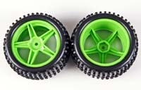 HSP Buggy 1/10 Rear Wheel Green 2pcs (  )