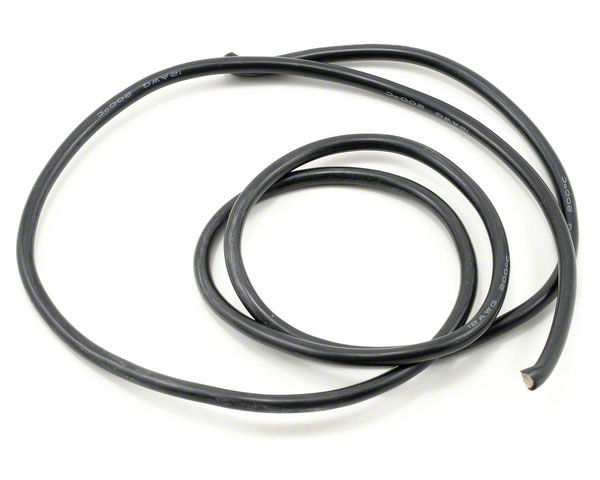 Силовой медный провод в силиконовой изоляции Silicone Wire 12AWG Black 3.31mm2 1m (AM-12AWG-B) (нажмите для увеличения)